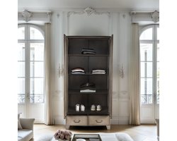Hoge Kast Florence 2-Deurs 90x50x185 cm – Vintage Metaal