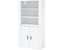 Hoge Kast - Opbergkast - Ruimte Besparen - Inclusief Wandbevestiging - Niet Gespecificeerd - Wit