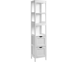 Hoge kast voor de badkamer in landelijke stijl