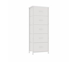 Hoge ladekast met 5 stoffen laden - Smal dressoir voor opbergruimte
