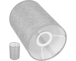 Hoge Lampenkappen Stof - Middelgrote Natuurlijk Linnen Kroonluchter Licht Covers - Grijs Lampenkap