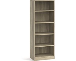 Hoge open kast Edwin Sonoma - Breedte 55 cm - Hoogte 148 cm - Diepte 36 cm - Met planken - Zonder deuren