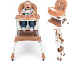 Hoge stoel 3-in-1 - Vouwbare kinderstoel met eettafel - Groeistoel voor baby en peuter - Geschikt van 6 maanden tot 5 jaar