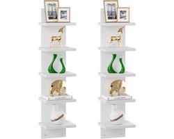 Hoge Verticale Muurplank - 5-laags Decoratief Wandrek voor Slaapkamer, Woonkamer en Kantoor