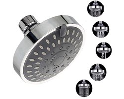 Hogedruk douchekop 5 functies vaste douchekop standaard douchekop anti-verstopping sproeiers regenval massage uitlaat