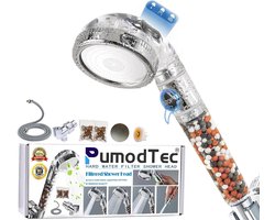 Hogedruk Douchekop met Minerale Filter | Anti-Kalk & Waterbesparend & 4 Modi | Geschikt voor Hard Water