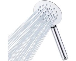 Hogedruk Douchekop Rood, Metalen Douchekop met Hoge Doorstroming en Siliconen Sproeiers