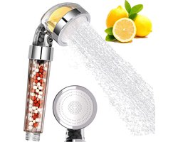 Hogedrukgefilterde Ionische Baddouche Handheld met Vitamine C - Waterbesparende hoofddouche - Verwijdert Chloor & Flouride - Voor droge huid en haar Shower Head with Filter