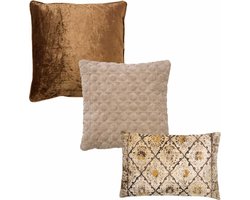 Hoii - KUSSENSET | 3-delig | beige, bruin | Hoii | inclusief binnenkussens