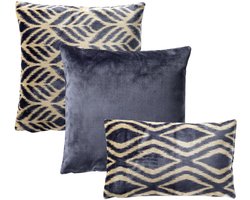 Hoii - KUSSENSET | 3-delig | Celeste Signature | blauw | Hoii | inclusief veren binnenkussens