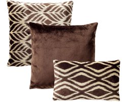 Hoii - KUSSENSET | 3-delig | Celeste Signature | bruin | Hoii | inclusief veren binnenkussens