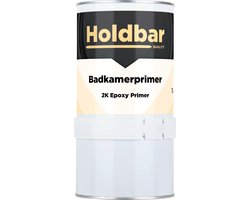 Holdbar Badkamerprimer 1 kg - Badkamerverf - Primer voor Holdbar Badkamercoating - Tegelverf - Waterdichte Badkamer verf - Hecht op (geglazuurde) tegels, stucwerk, beton of hout - 2 Componenten
