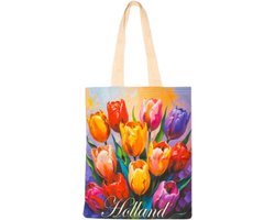 Holland Souvenir Tas - Katoen - Gekleurde Tulpen