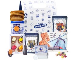 Holland tas Dutch Moment - Giftset - Cadeaupakket - Cadeauset - Cadeaupakket met Hollandse cadeautjes o.m. Stroopwafels - Mokumdrop - Gouda Biscuits