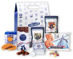 Holland tas Dutch Moment - Giftset - Cadeaupakket - Cadeauset - Cadeaupakket met Hollandse cadeautjes o.m. Stroopwafels - Mokumdrop - Speculaas