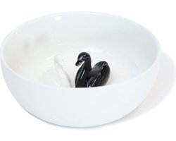 Hollandsche Waaren - Schaal met Witte en Zwarte Zwanen