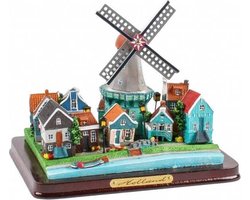 Hollandse huisjes & molen - Dorpsgezicht - 5 tot 11 cm hoog - Hollandse cadeautjes - Souvenirtjes - Holland souvenir