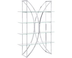 HOLLOW - Boekenkast - Zilver/Transparant - Metaal