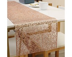 Hollow Table Runner Non-Slip Decorative PVC Table Mats Placemat Heat Resistant Mats for Home Party Kitchen Dining Room - ShopVlot