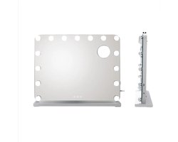 Hollywood Spiegel Met Verlichting - Hollywood Mirror Met Tri-Color Dimbare Verlichting - Kaptafel Verlichting Met Smart Touch Control