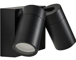 HOLMS - Wandlamp voor buiten - Zwart - Aluminium