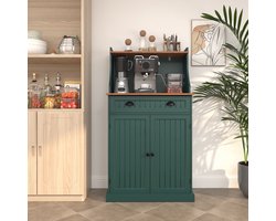 HOLTICO - Multifunctionele keukenkast - Vrijstaand - Groen - Met verstelbare planken voor keuken, woonkamer, slaapkamer, eetkamer en garage