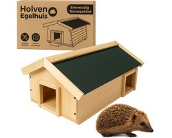 Hölven Egelhuis - Egel villa - Egelhuis hout - Waterdicht - 45x 33 x 23 cm