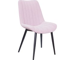 HOMAVO Eetkamerstoelen YZ1 – Set van 2 – Velvet – Ergonomisch – 53×62,5×88 cm – Roze
