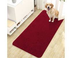 Homaxy - Deurmat Binnen - Schoonloopmat - Antislip Droogloopmat - rood - 61X120 cm