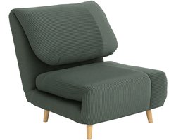 HOMCOM 2-in-1 slaapfauteuil - vouwbed - verstelbaar - groen