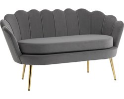 HOMCOM 2-zitsbank - met kussen - duurzaam - onderhoudsvriendelijk