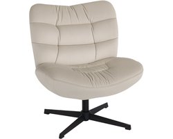 HOMCOM-Accentstoel-Chenille (100% polyester)-70x80x82cm-Crème