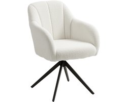 HOMCOM-Accentstoel-Polyester-56x63x86cm-Wit
