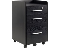 HOMCOM-Archiefkast-39,2x40x65,4cm-Hout-Zwart