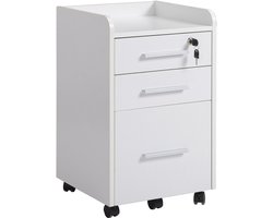 HOMCOM-Archiefkast-Hout-39x40x65cm-Wit