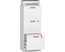 HOMCOM-Archiefkast-MDF-40x40x101cm-Wit