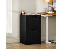 HOMCOM-Archiefkast-MDF-40x40x71cm-Zwart