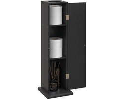 HOMCOM-Badkamerkast-MDF-19,5x19,5x65cm-Zwart