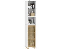HOMCOM-Badkamermeubel-35x26x173cm-MDF-Wit
