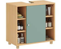 HOMCOM Badkamermeubel - Spaanplaat - 60x33x57cm - Groen