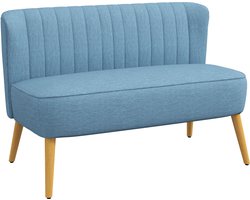 HOMCOM bank - 2-zits bank - dik gewatteerd - blauw