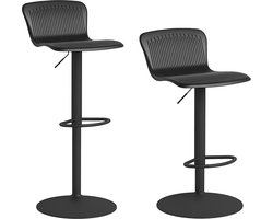 HOMCOM-Barkruk-40x38,5x97,5cm-Polypropyleen-Zwart