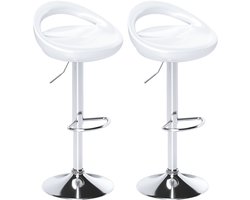 HOMCOM-Barkruk-46x41x96cm-ABS-Wit