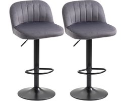 HOMCOM-Barkruk-Polyester-43x45x101cm-Grijs