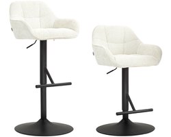 HOMCOM-Barkruk-Polyester-52,5x53x108cm-Crème