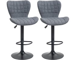 HOMCOM-Barkruk-Polyesterstof-47x51.5x109cm-Grijs