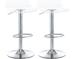 HOMCOM-Barkruk-Staal-39x39x87cm-Transparant