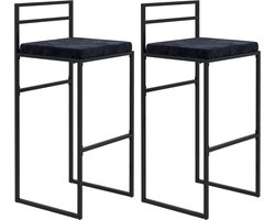 HOMCOM-Barkruk-Staal-42x40x91cm-Zwart