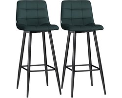 HOMCOM barkrukken - polyester - staal - 42L x 47B x 105H cm - groen