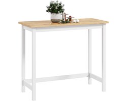 HOMCOM Bartafel van Hout - Statafel - Hoge Keukentafel - Eiken